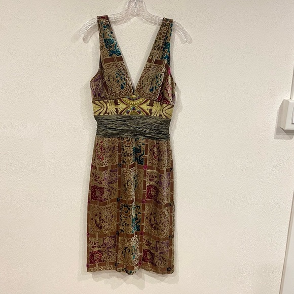 NWT Nicole Miller Collection Burnout Velvet Dress Size 6 - Picture 2 of 6